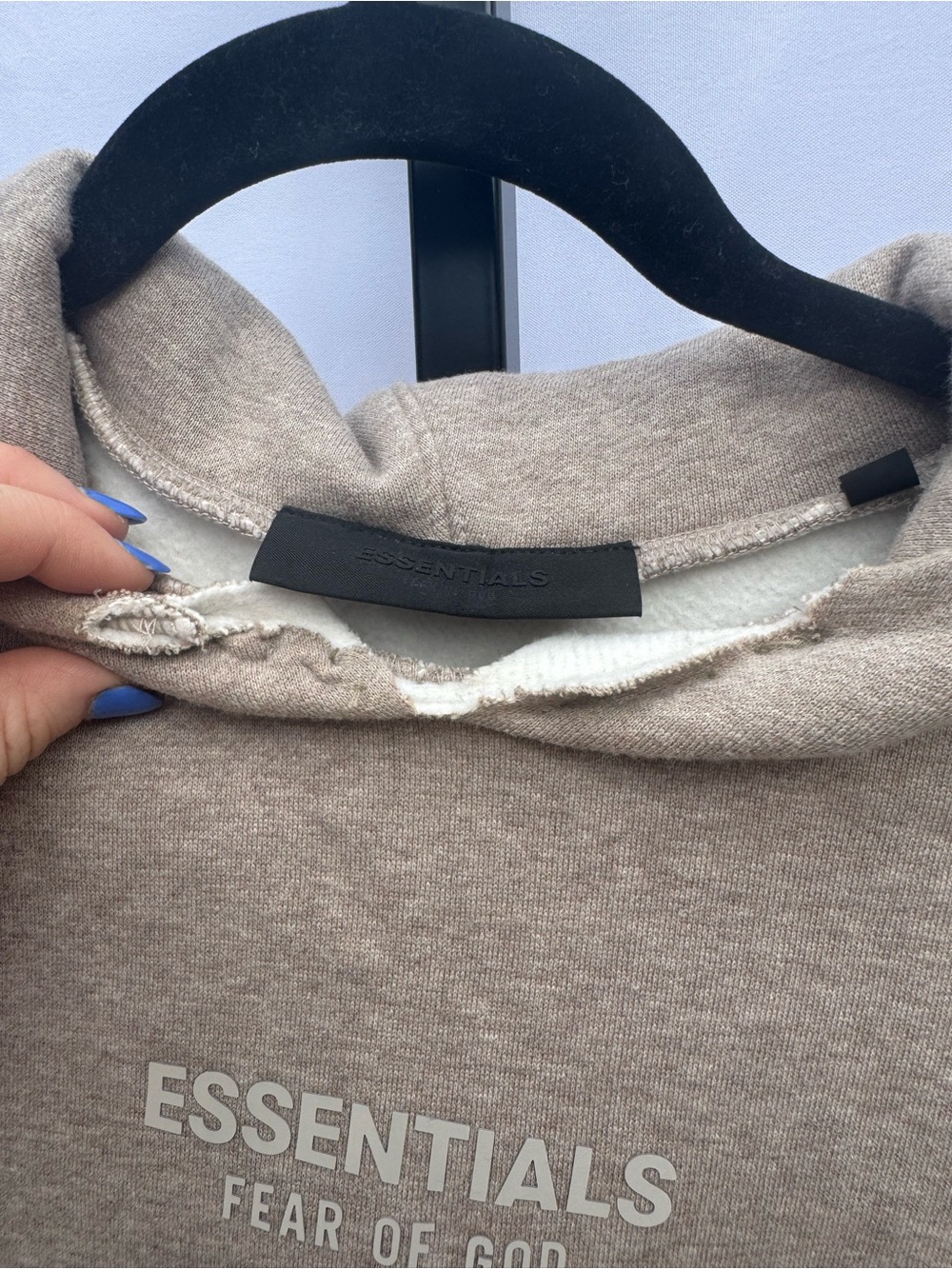Fear of God ESSENTIALS Taupe Hoodie Pullover Size S - Picture 8 of 16